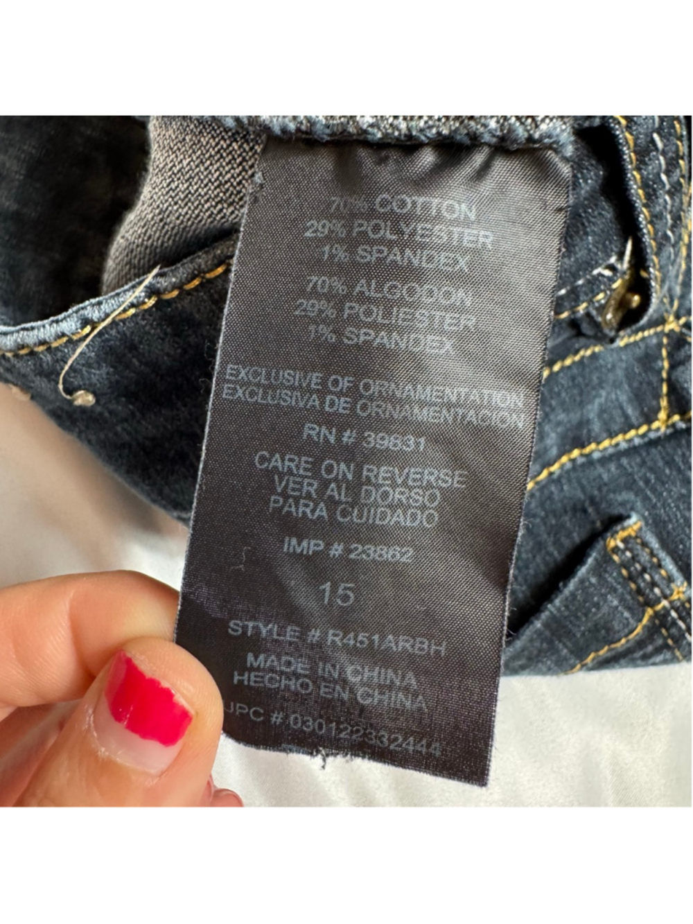 Juniors Rewind Ankle & Cropped Jeans Size 15 Dark Blue - Picture 5 of 9